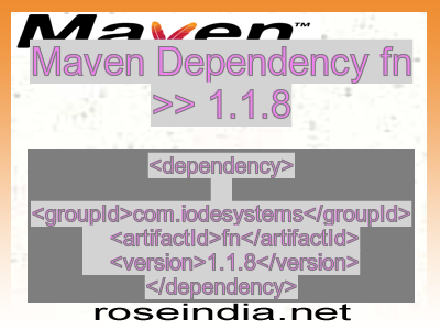 Maven dependency of fn version 1.1.8
