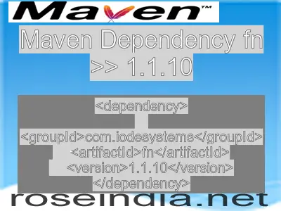 Maven dependency of fn version 1.1.10