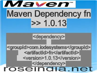 Maven dependency of fn version 1.0.13