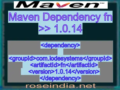 Maven dependency of fn version 1.0.14