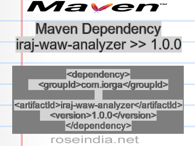 Maven dependency of iraj-waw-analyzer version 1.0.0