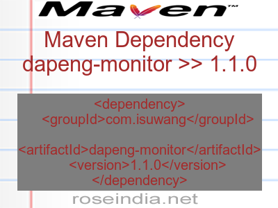 Maven dependency of dapeng-monitor version 1.1.0