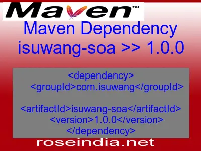 Maven dependency of isuwang-soa version 1.0.0