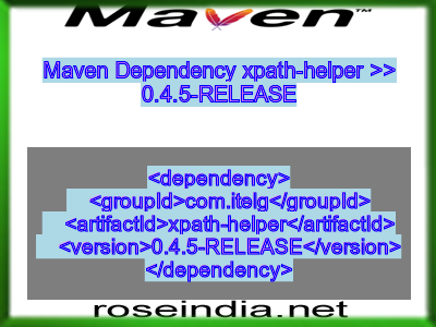 Maven dependency of xpath-helper version 0.4.5-RELEASE