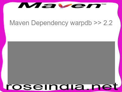 Maven dependency of warpdb version 2.2