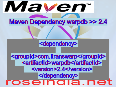 Maven dependency of warpdb version 2.4