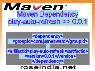 Maven dependency of play-auto-refresh version 0.0.1