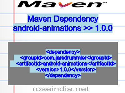 Maven dependency of android-animations version 1.0.0