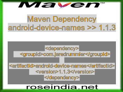 Maven dependency of android-device-names version 1.1.3