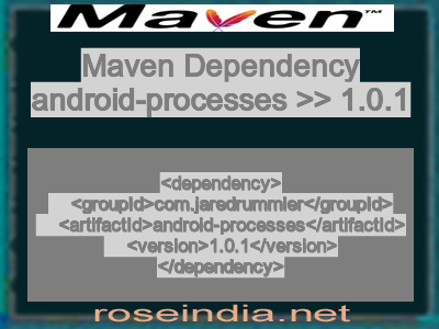 Maven dependency of android-processes version 1.0.1