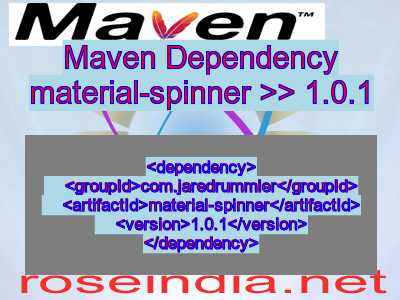 Maven dependency of material-spinner version 1.0.1