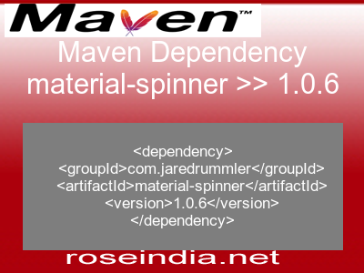Maven dependency of material-spinner version 1.0.6