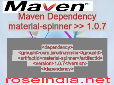Maven dependency of material-spinner version 1.0.7