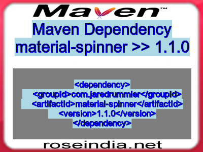 Maven dependency of material-spinner version 1.1.0