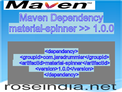Maven dependency of material-spinner version 1.0.0