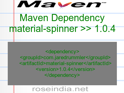 Maven dependency of material-spinner version 1.0.4