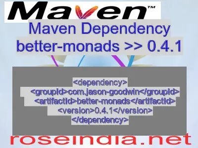 Maven dependency of better-monads version 0.4.1