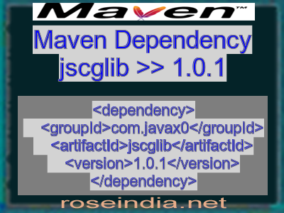 Maven dependency of jscglib version 1.0.1
