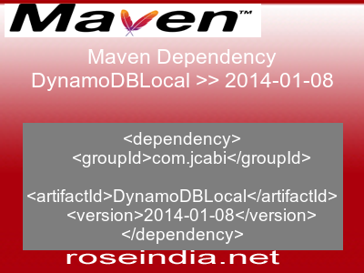 Maven dependency of DynamoDBLocal version 2014-01-08