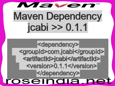 Maven dependency of jcabi version 0.1.1