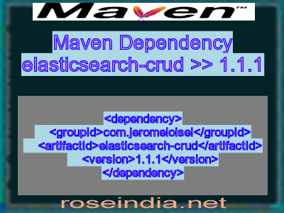 Maven dependency of elasticsearch-crud version 1.1.1