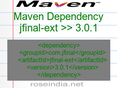 Maven dependency of jfinal-ext version 3.0.1