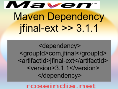 Maven dependency of jfinal-ext version 3.1.1