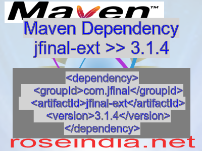 Maven dependency of jfinal-ext version 3.1.4