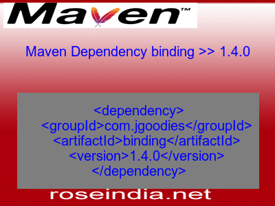 Maven dependency of binding version 1.4.0