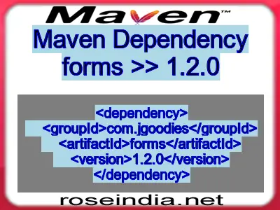 Maven dependency of forms version 1.2.0