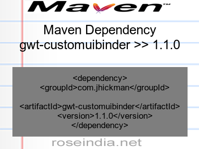 Maven dependency of gwt-customuibinder version 1.1.0