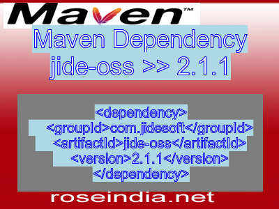 Maven dependency of jide-oss version 2.1.1