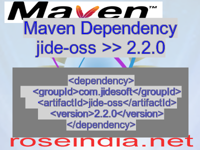 Maven dependency of jide-oss version 2.2.0