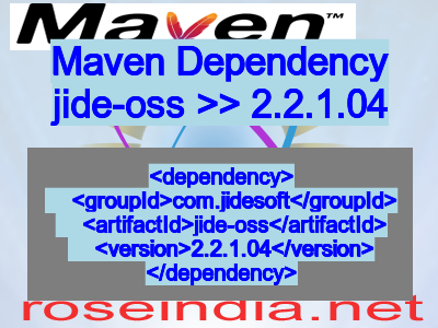 Maven dependency of jide-oss version 2.2.1.04