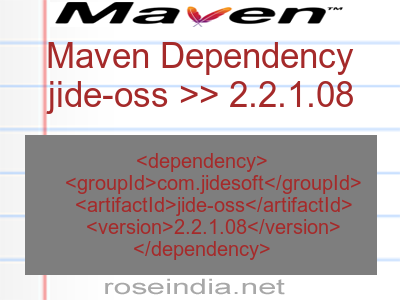 Maven dependency of jide-oss version 2.2.1.08