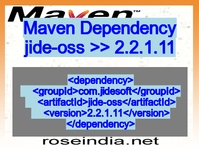 Maven dependency of jide-oss version 2.2.1.11