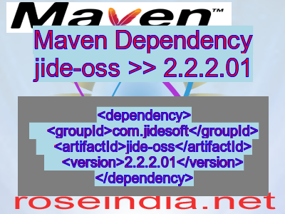 Maven dependency of jide-oss version 2.2.2.01