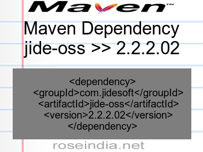 Maven dependency of jide-oss version 2.2.2.02