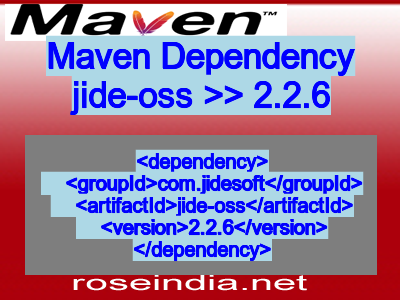 Maven dependency of jide-oss version 2.2.6