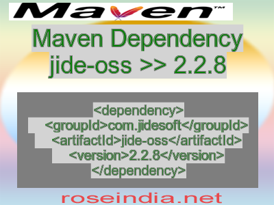 Maven dependency of jide-oss version 2.2.8