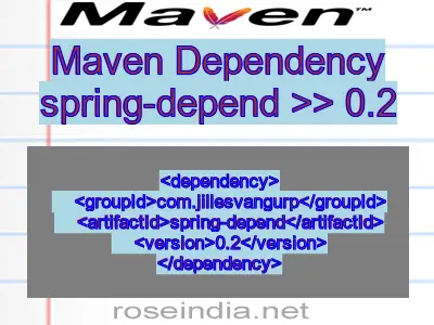 Maven dependency of spring-depend version 0.2