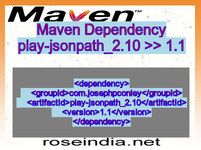 Maven dependency of play-jsonpath_2.10 version 1.1