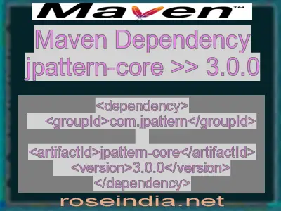 Maven dependency of jpattern-core version 3.0.0