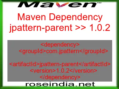 Maven dependency of jpattern-parent version 1.0.2