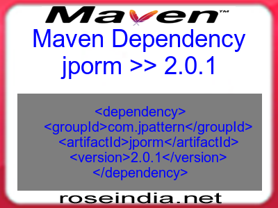 Maven dependency of jporm version 2.0.1