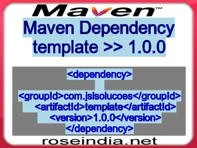 Maven dependency of template version 1.0.0