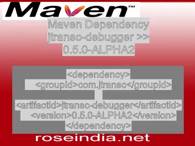 Maven dependency of jtransc-debugger version 0.5.0-ALPHA2