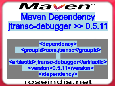 Maven dependency of jtransc-debugger version 0.5.11