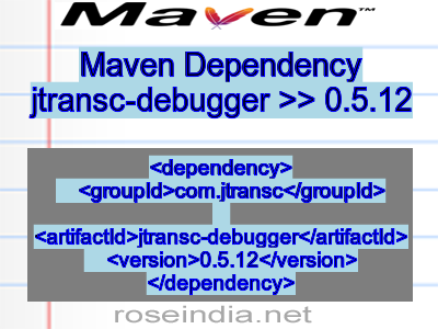 Maven dependency of jtransc-debugger version 0.5.12