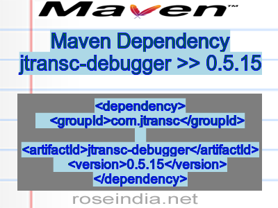 Maven dependency of jtransc-debugger version 0.5.15